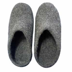 Grey Felt Slipper| 100% Natural | Made in Nepal