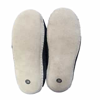 Grey Felt Slipper| 100% Natural | Made in Nepal