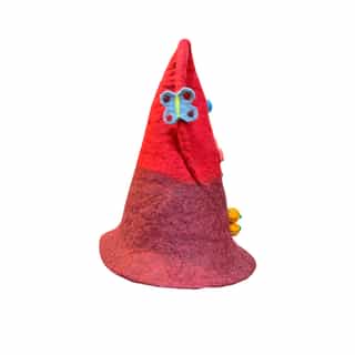 Light & Dark Red Fancy Felt Hat