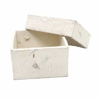 Lokta Paper Square White Box | Made in Nepal | 100% Hand Made