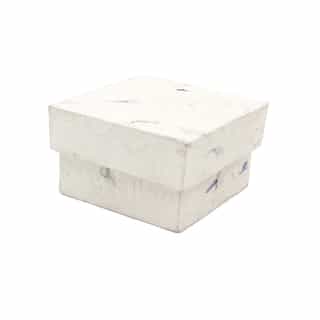 Lokta Paper Square White Box | Made in Nepal | 100% Hand Made