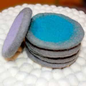 Two-Tone Wool Felt Coasters – Handmade in Nepal | Eco-Friendly, Modern Table Decor