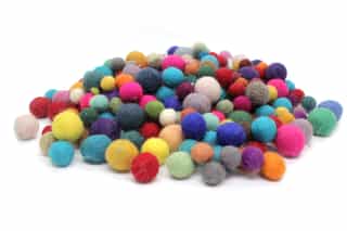 Beautiful Felt Ball Round Shape | 100% Natural| Made In Nepal |