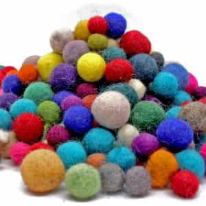 Beautiful Felt Ball Round Shape | 100% Natural| Made In Nepal |