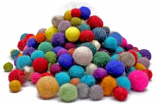 Beautiful Felt Ball Round Shape | 100% Natural| Made In Nepal |