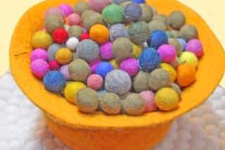Beautiful Felt Ball Round Shape | 100% Natural| Made In Nepal |