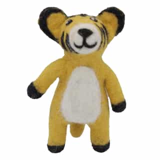 felt animal_4 Handmade Felt Lion Dog Toy – Ethical Wool Toy | Wholesale from Nepal