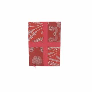 lokta paper diary_pattern red cover_3 Lokta Paper Diary – Color Pattern Cover | Handmade in Nepal | Eco-Friendly Notebook