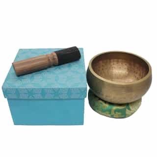 singing bowl box_01 Handmade Lokta Paper Singing Bowl Box – Sky Blue | Sustainable Gift Packaging from Nepal