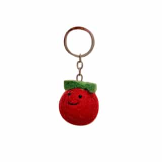 Cherries Key ring Handmade Felt Key Rings – Animal, Vegetable & Custom Shapes | Eco-Friendly Wool Keychains Wholesale from Nepal