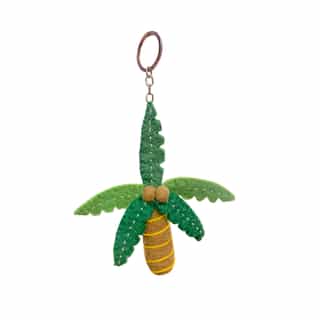 Palm Tree Key ring Handmade Felt Key Rings – Animal, Vegetable & Custom Shapes | Eco-Friendly Wool Keychains Wholesale from Nepal
