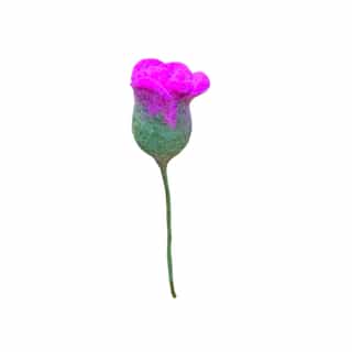 Pink Rose Flower Handmade Felt Roses – Eco-Friendly Wool Flowers for Home & Event Décor | Wholesale from Nepal