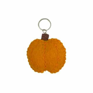 Pumpking Key Rings Handmade Felt Key Rings – Animal, Vegetable & Custom Shapes | Eco-Friendly Wool Keychains Wholesale from Nepal