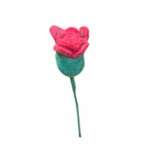 Red Rose Flower Handmade Felt Roses – Eco-Friendly Wool Flowers for Home & Event Décor | Wholesale from Nepal