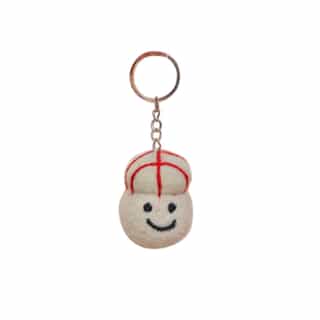 White Fruits key rings Handmade Felt Key Rings – Animal, Vegetable & Custom Shapes | Eco-Friendly Wool Keychains Wholesale from Nepal
