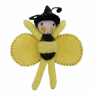 Handmade Felt Bee Toy – Eco-Friendly Wool Toy | Wholesale from Nepal