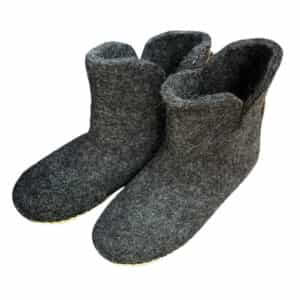Handmade Single Color Felt Boots for Adults – Minimalist, Cozy, and Ethically Made in Nepal