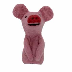 Wholesale Handmade Felt Pig Finger Puppet– Eco Friendly Toy | Made in Nepal