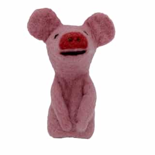 Pig Wholesale Handmade Felt Pig Finger Puppet– Eco Friendly Toy | Made in Nepal