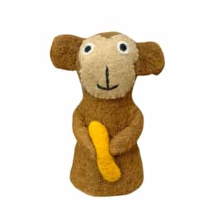 felt animal_10 Handmade Felt Monkey Toy – Eco-Friendly Wool Chew Toy | Wholesale from Nepal