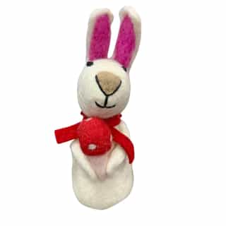 felt animal_11 Handmade Felt Rabbit with Mushroom Toy – Eco-Friendly Wool Pet Toy | Wholesale from Nepal