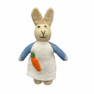 felt animal_12 Handmade Felt Rabbit with Carrot Dog Toy – Eco-Friendly Wool Toy