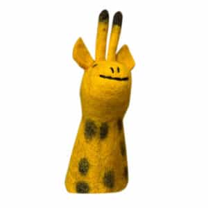 Handmade Felt Giraffe Finger Puppet – Eco Friendly Wool Toy | Wholesale from Nepal
