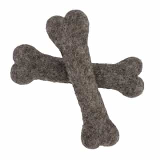 felt bone Felt Bone-Shaped Dog Toy | Handmade in Nepal | Eco-Friendly Pet Toy