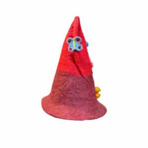 Light & Dark Red Fancy Felt Hat